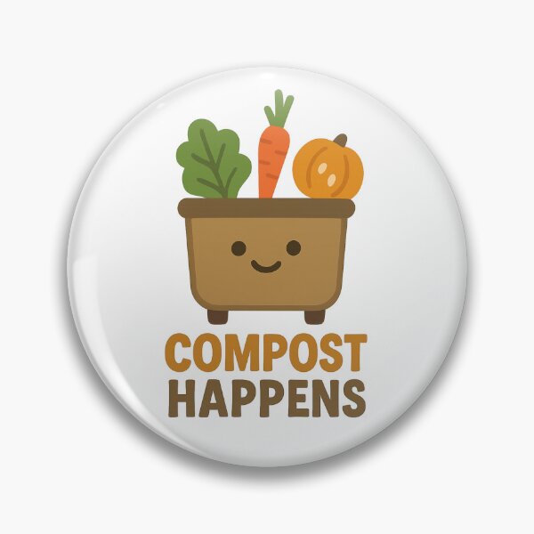 Item preview, Compost Happens Funny Eco-Friendly Cartoon Design designed and sold by DJCApparel.