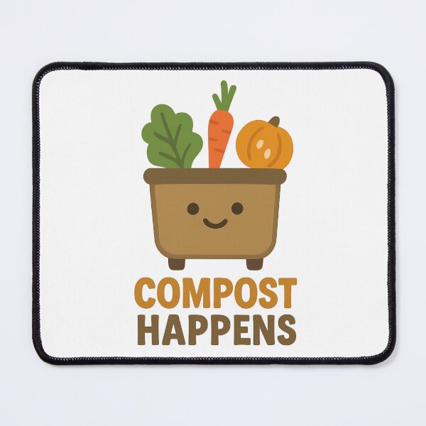 Item preview, Compost Happens Funny Eco-Friendly Cartoon Design designed and sold by DJCApparel.