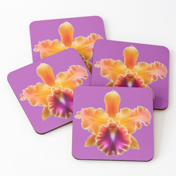 Item preview, Orange-yellow cattleya orchid flowers designed and sold by FluffyGallery.