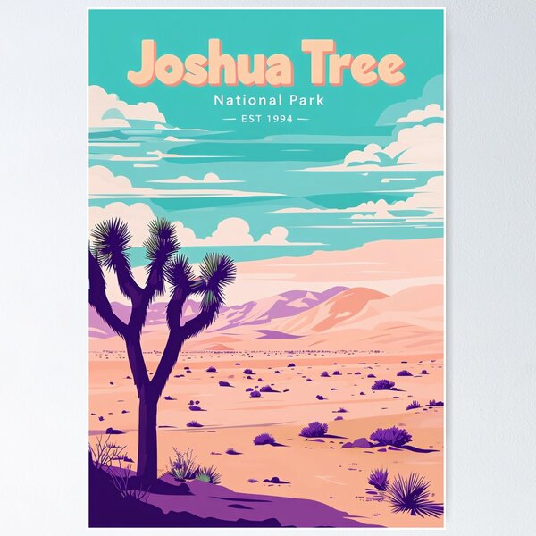 Item preview, Joshua Tree National Park Poster designed and sold by FestivityFinds.