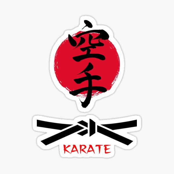 Item preview, Karate with a red circle and a black belt designed and sold by Studio-Sakura.