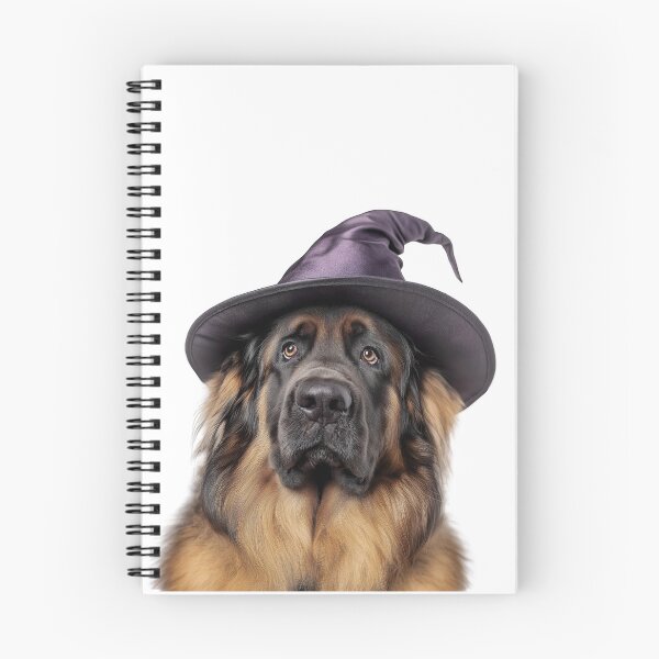 Item preview, Leonberger dog Wearing Halloween Witch Hat designed and sold by LazyOwlStore.