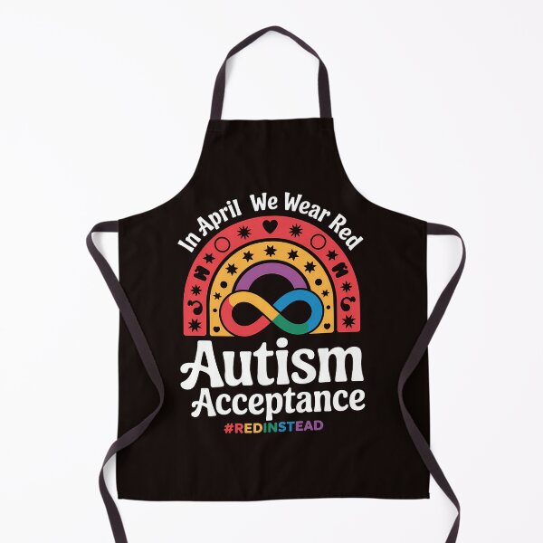 Item preview, In April We Wear Red Rainbow Autism Red Instead Acceptance designed and sold by MAKOPOKOShop.