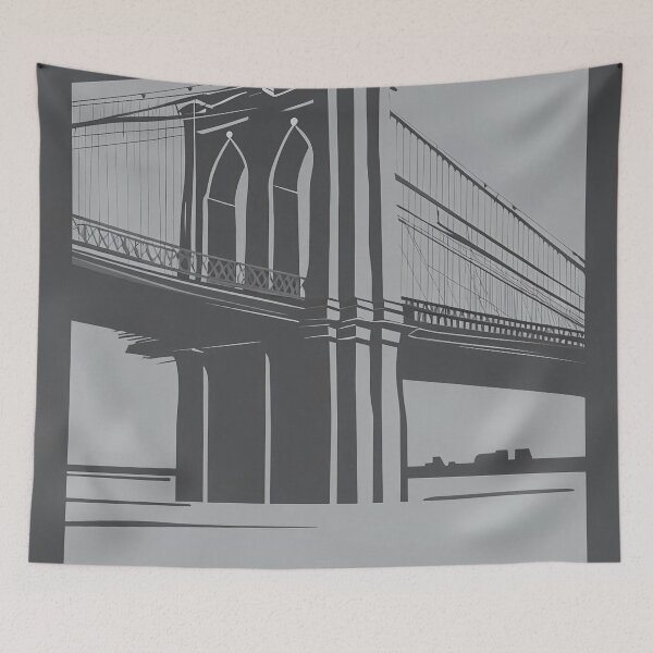 Item preview, Brooklyn Bridge Minimalist Art Poster designed and sold by FestivityFinds.
