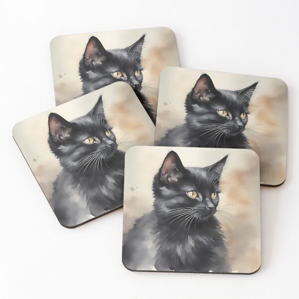 Item preview, Black Cat Portrait designed and sold by CalmnessbyChoice.