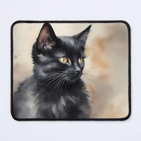 Item preview, Black Cat Portrait designed and sold by CalmnessbyChoice.