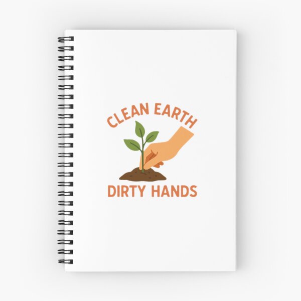 Item preview, Clean Earth, Dirty Hands – Gardening Eco Action Flat Design designed and sold by DJCApparel.