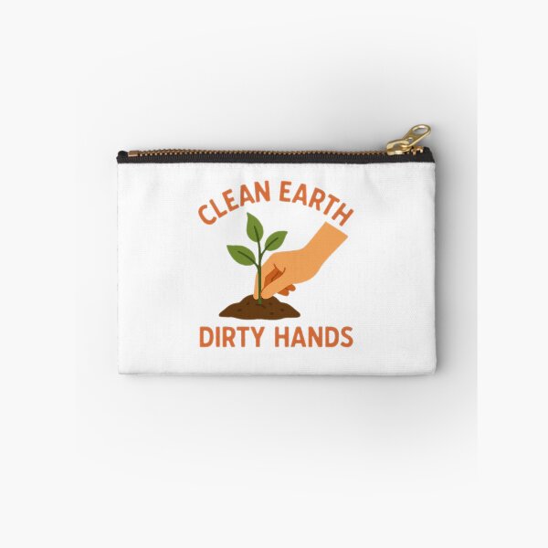 Item preview, Clean Earth, Dirty Hands – Gardening Eco Action Flat Design designed and sold by DJCApparel.