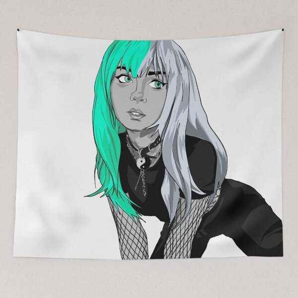 Aperçu de l'œuvre Fille emo / Cheveux cool créée et vendue par NinaverseStudio.