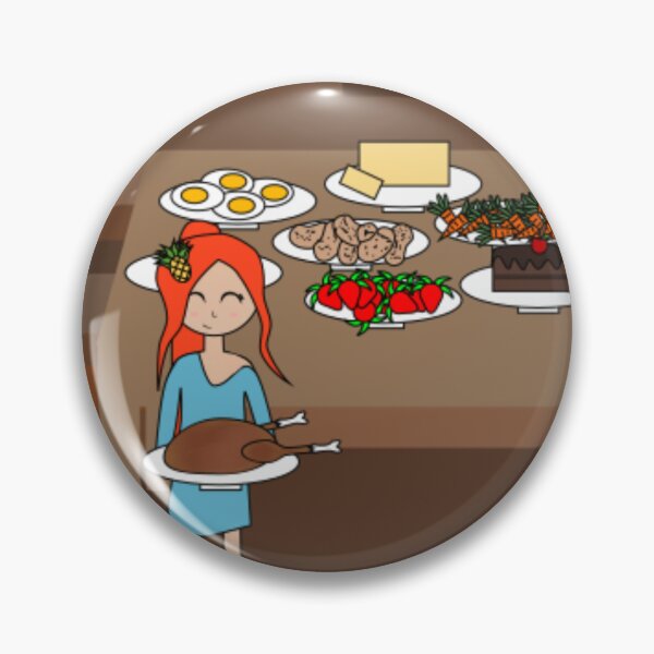 Item preview, Julia with cooked turkey at the turkey's house designed and sold by GooglyEyes-.