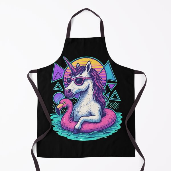 Item preview, Chillin Summer Flamingo Cool Unicorn Retro designed and sold by TomFrontierArt.