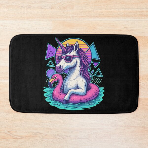 Item preview, Chillin Summer Flamingo Cool Unicorn Retro designed and sold by TomFrontierArt.