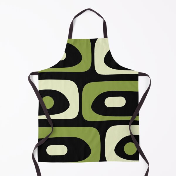 Item preview, Mid Century Modern Piquet Minimalist Abstract Pattern in Olive Avocado Green and Black designed and sold by kierkegaard.