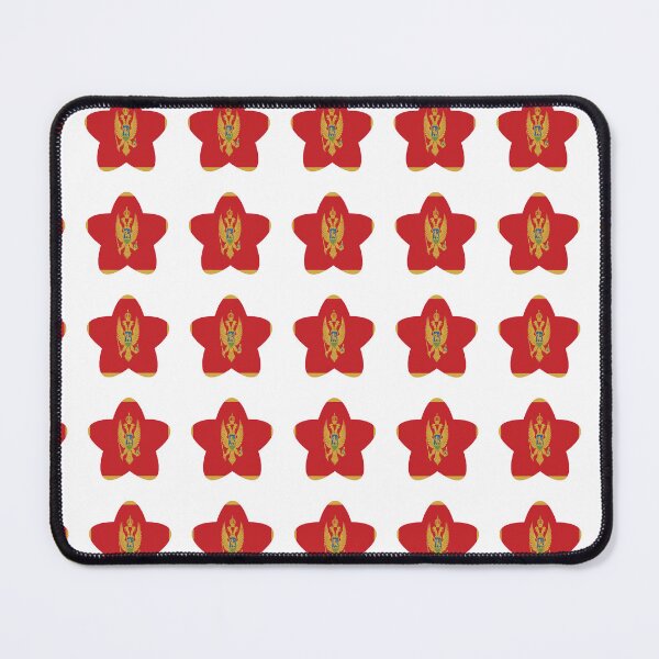 Item preview, Montenegro Flag Star Pattern designed and sold by TheIconSmith.