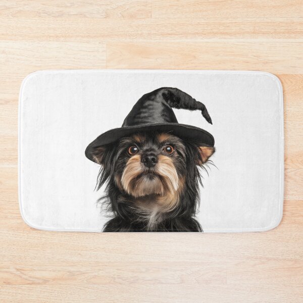 Item preview, Lowchen Dog Wearing Halloween Witch Hat designed and sold by LazyOwlStore.