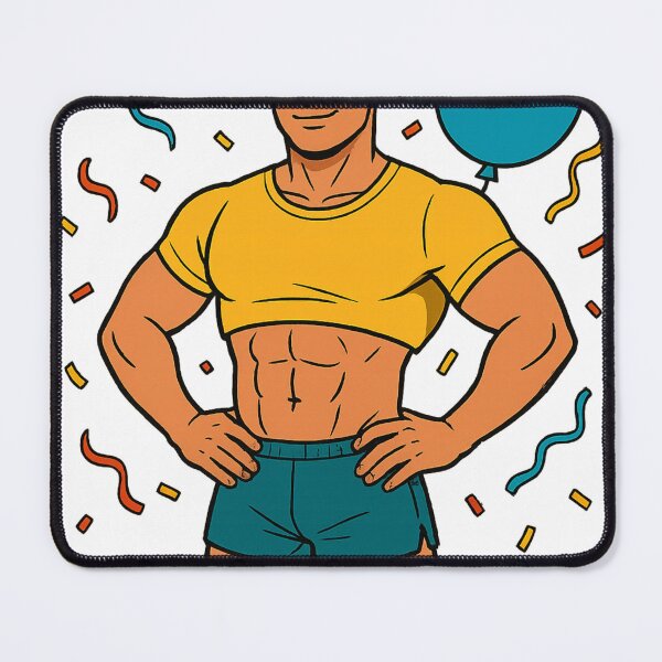 Item preview, Still in Great Shape for Your Age – Gay Cartoon Birthday Abs designed and sold by Aryabek.