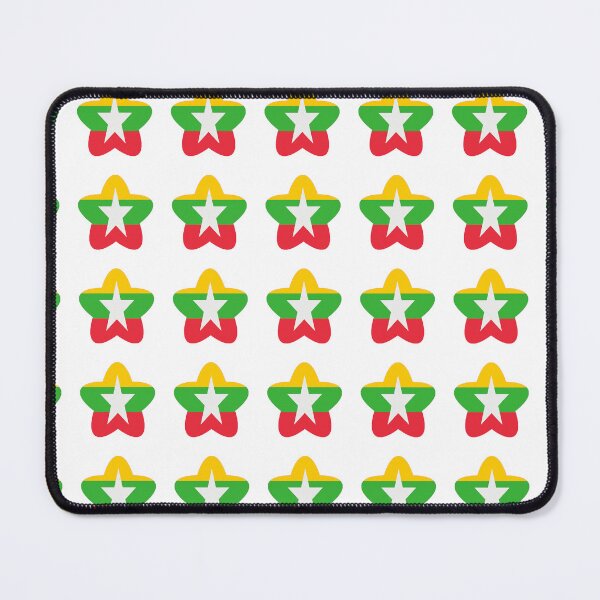 Item preview, Myanmar Flag Star Pattern designed and sold by TheIconSmith.
