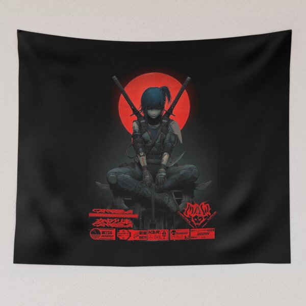 Item preview,  Cyberpunk anime ninja girl designed and sold by Paintbase.