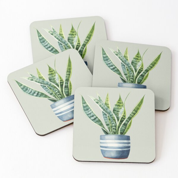 Item preview, Snake Plant in a Blue Ceramic Pot designed and sold by Violet Peonies.