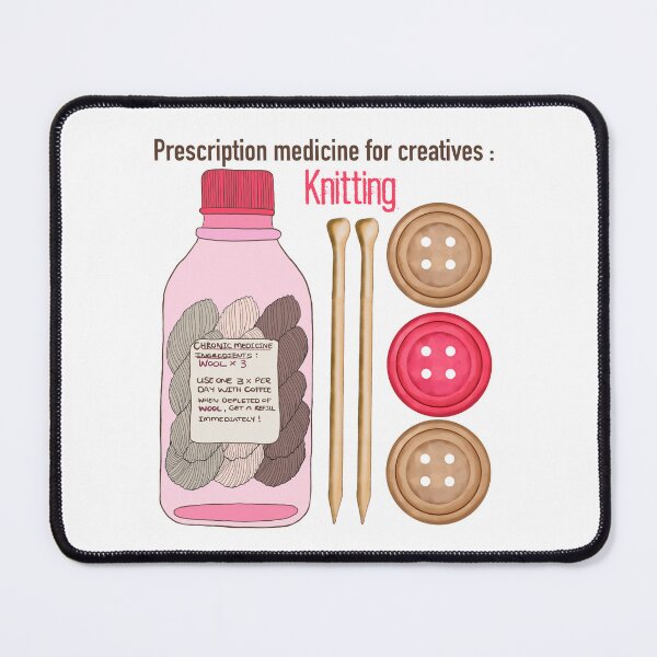 Item preview, Prescription medicine for creatives: knitting designed and sold by A Sweet Fragrance Art.