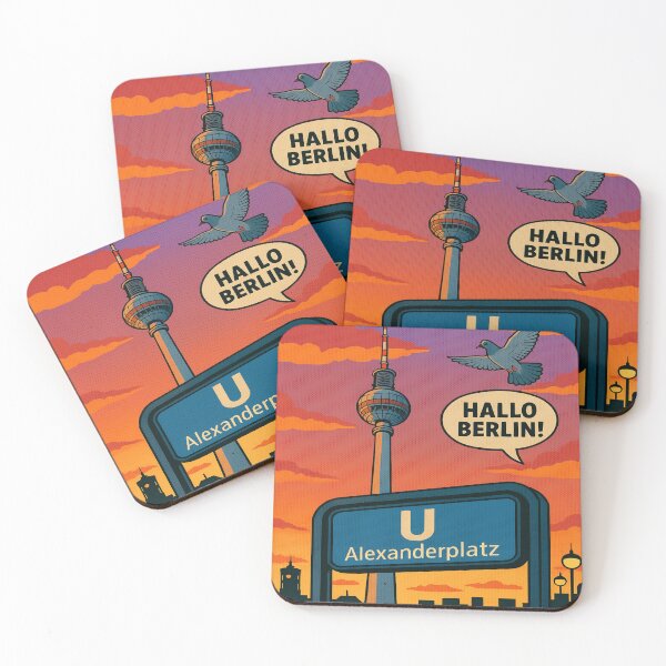 Item preview, Alexanderplatz Berlin – Comic Style Sunset Vibes designed and sold by StudioCultura.