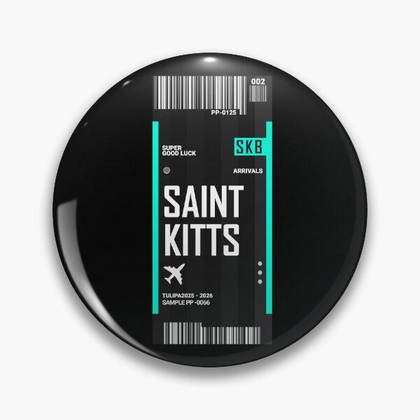 Item preview, Saint Kitts Boarding pass Sticker designed and sold by TulipaGraphics.