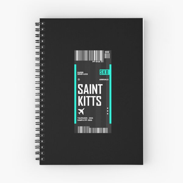 Item preview, Saint Kitts Boarding pass Sticker designed and sold by TulipaGraphics.