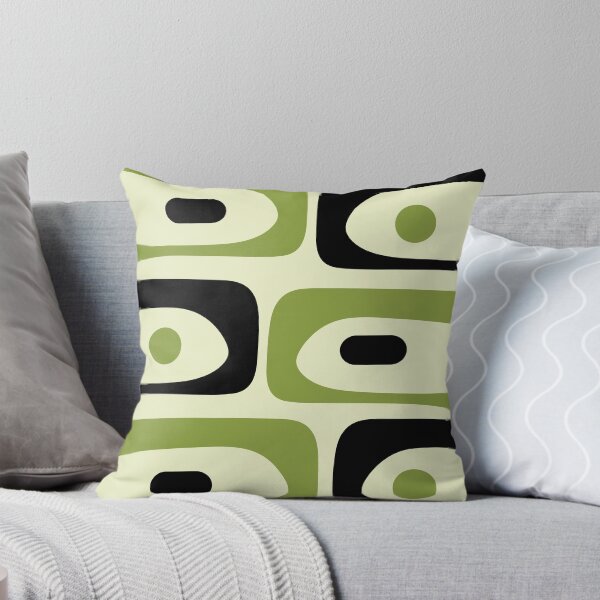 Item preview, Mid Century Modern Piquet Minimalist Abstract Pattern Olive Avocado Green and Black designed and sold by kierkegaard.