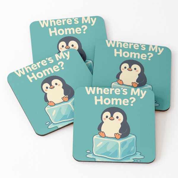 Item preview, Homeless Penguin – Climate Change Awareness Design designed and sold by Tarn.