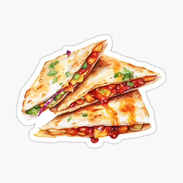 Item preview, Three Quesadilla Pieces Stacked on Top of Each Other designed and sold by Violet Peonies.