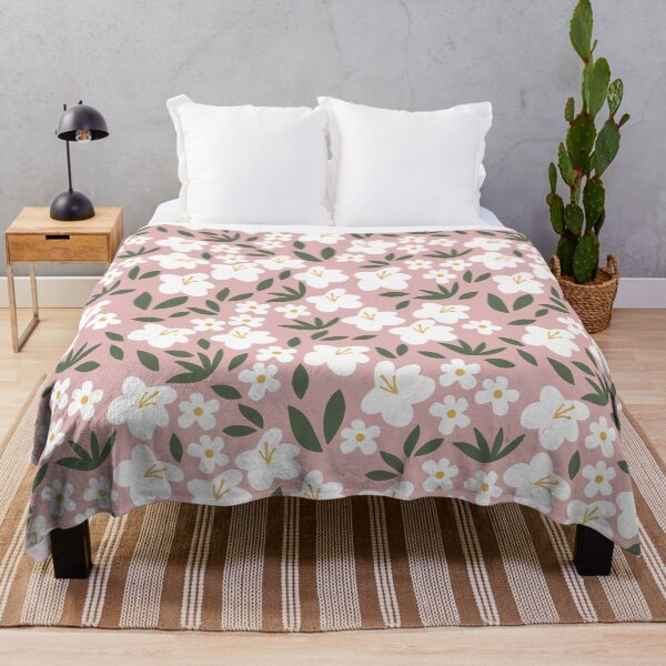 Aperçu de l'œuvre Motif Floral Sans Soudure Rouge Rose Pastel Danois créée et vendue par studio-OIOO.