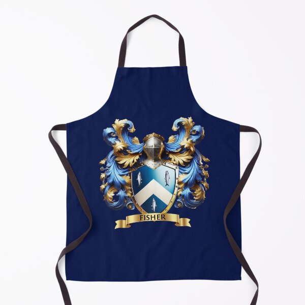 Item preview, Fisher Family Crest – Elegant Blue & Silver Coat of Arms, Ancestry & Heraldic Artwork designed and sold by Highlandkings.