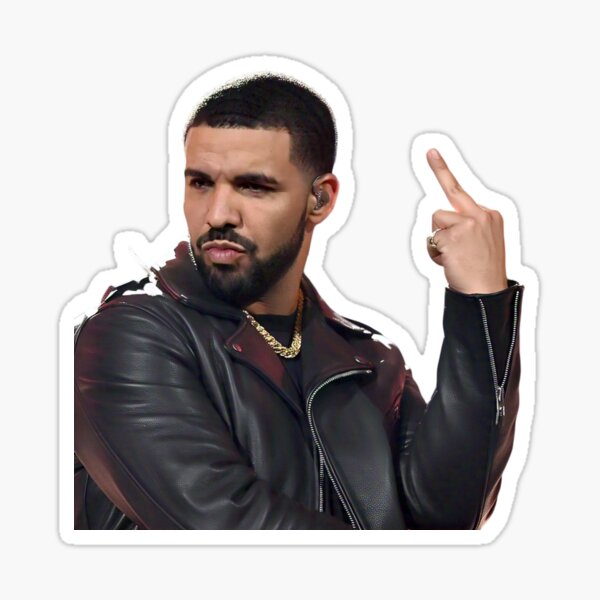 Item preview, Drake Showing Middle Finger funny  designed and sold by troublegum.