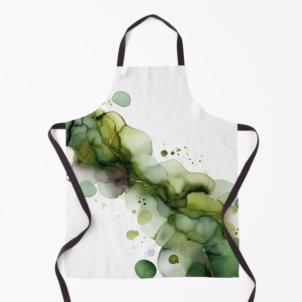 Item preview, Luxurious green alcohol ink  with gold accents and emerald designed and sold by VanGalt.