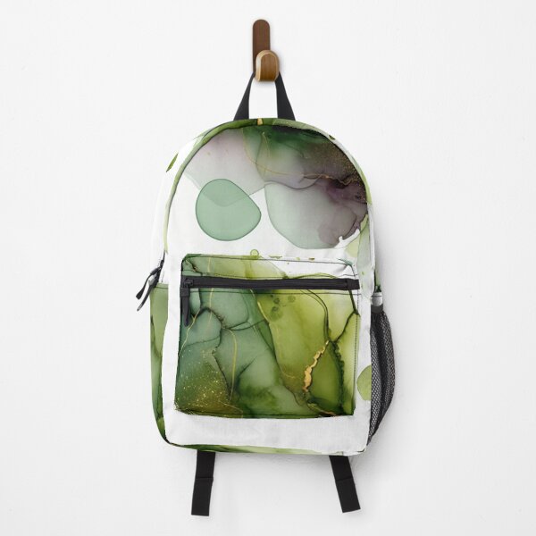 Item preview, Luxurious green alcohol ink with gold accents and emerald designed and sold by VanGalt.