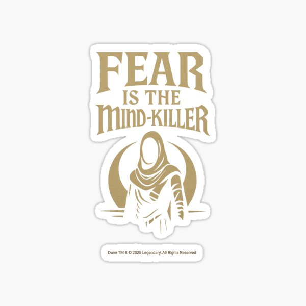 Item preview, Fear Is the Mind-Killer – Dune Typography Design designed and sold by KreativKleid.