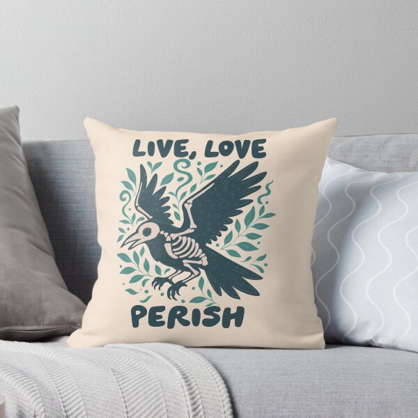 Item preview, Skeleton Crow in Flight with Leaves designed and sold by Jess.a.creates.