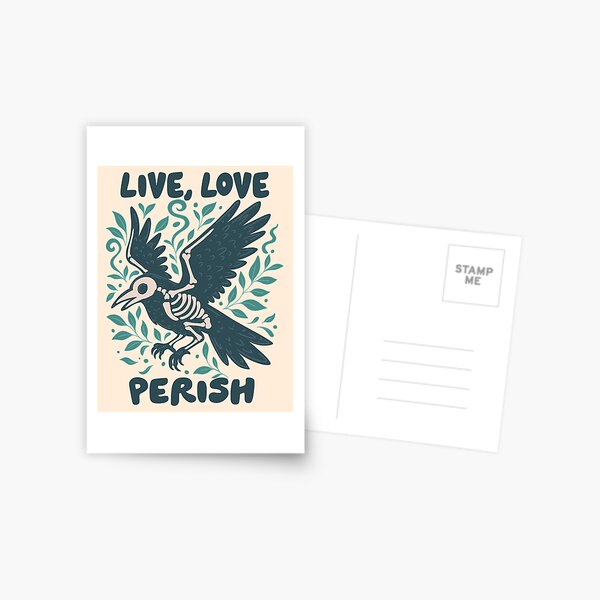 Item preview, Skeleton Crow in Flight with Leaves designed and sold by Jess.a.creates.
