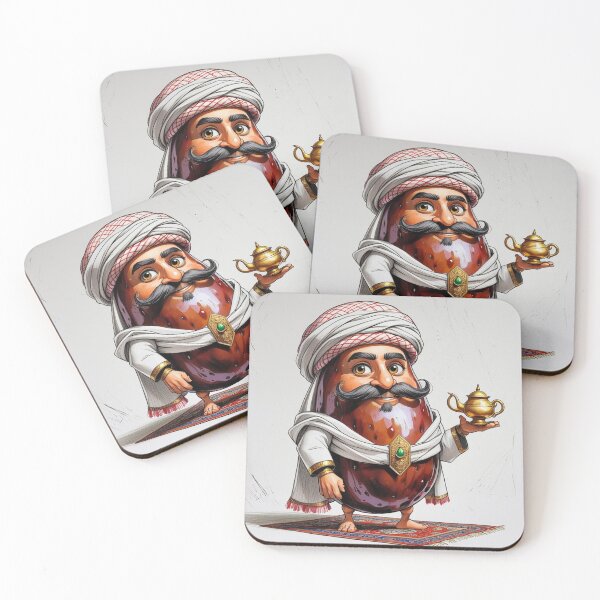 Item preview, Sheikh Date Palm – Cute Arabic Fruit Character – Funny Middle Eastern Sheikh – Sketchy Cartoon with White Background designed and sold by Blueangelgal.