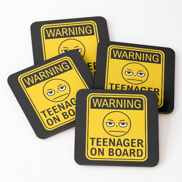 Item preview, Warning Teenager on Board - Funny Parenting Warning Sign designed and sold by katyako.
