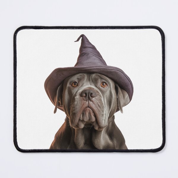 Item preview, Neapolitan Mastiff dog Wearing Halloween Witch Hat designed and sold by LazyOwlStore.