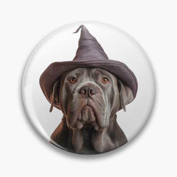 Item preview, Neapolitan Mastiff dog Wearing Halloween Witch Hat designed and sold by LazyOwlStore.