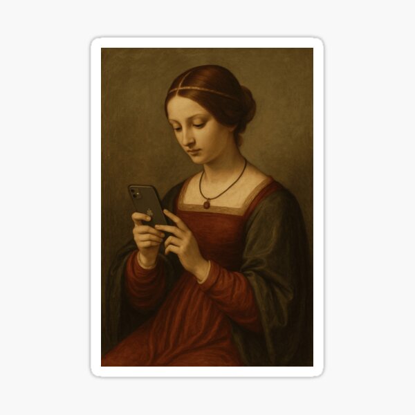 Vista previa del artículo con la obra «iPhone medieval», diseñado y vendido por katovmmm.
