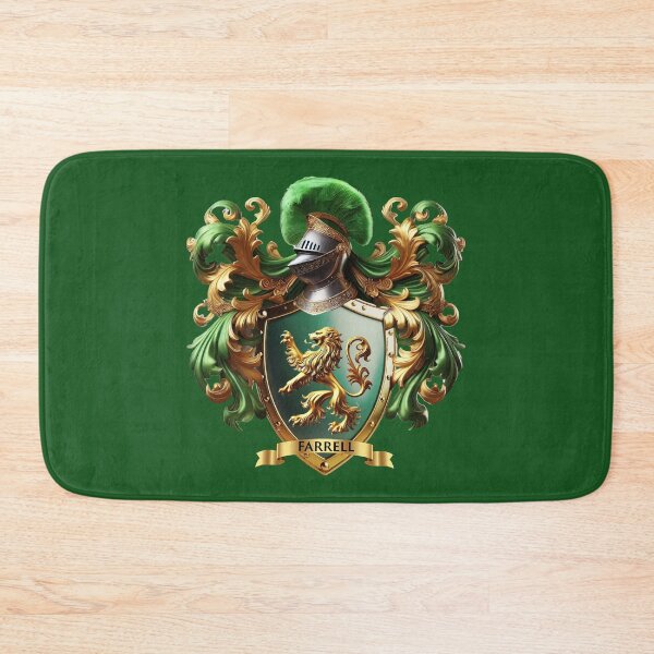 Item preview, Farrell Family Crest – Regal Irish Coat of Arms, Heraldic Gold & Green Design designed and sold by Highlandkings.