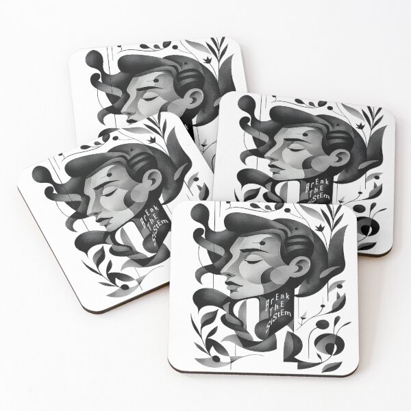 Item preview, The phrase "Break the System " black and white pattern . designed and sold by Pekilot.