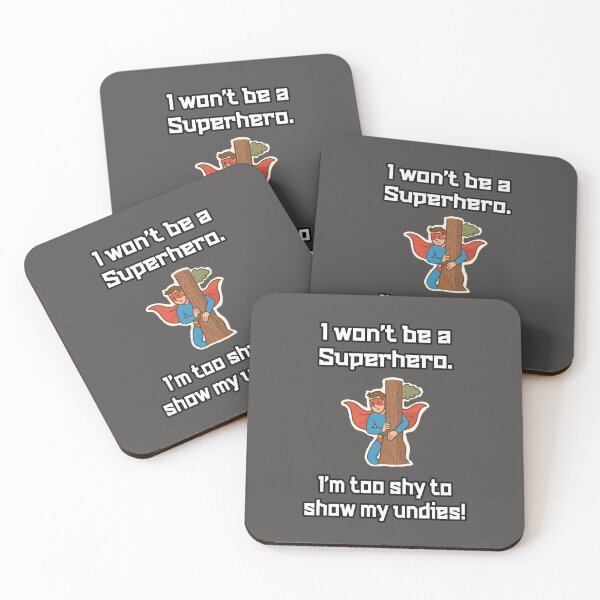 Item preview, A funny meme, taking a dig at Superheroes - I won't be a Superhero. I 'm too shy to show my undies designed and sold by PunArtistry.