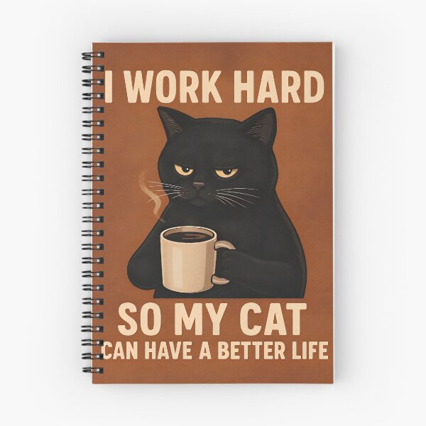 Item preview, Funny Black Cat Coffee Quote Poster designed and sold by Amr Siam.