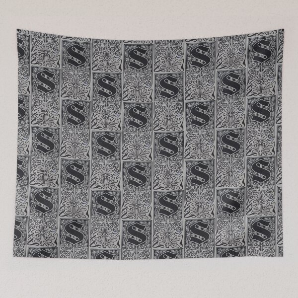 Item preview, Art by Mike Linocut digitally edited, alphabet letter S, combinable designed and sold by allartbymike.