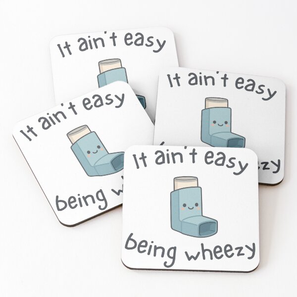 Item preview, It ain't easy being wheezy - Cute Asthma Inhaler designed and sold by Wheezy Kid.
