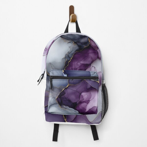 Item preview, Purple alcohol ink artwork with gold and grey accents. designed and sold by VanGalt.